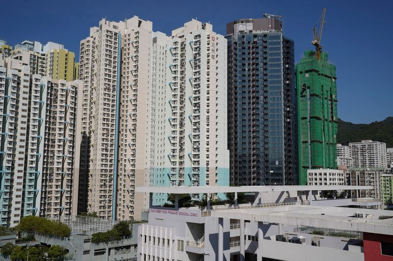 FILE PHOTO: A general view of residential buildings in Hong