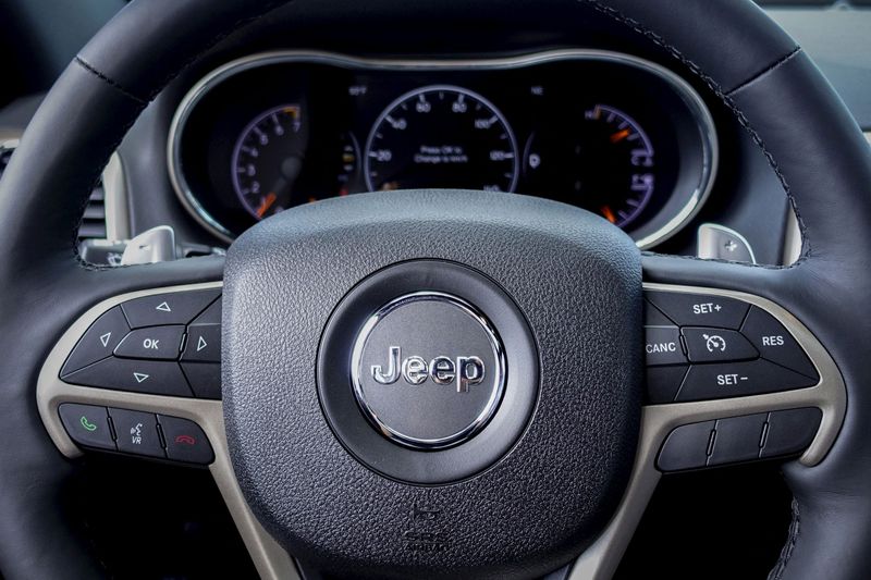 FILE PHOTO: The logo of Jeep is seen on a