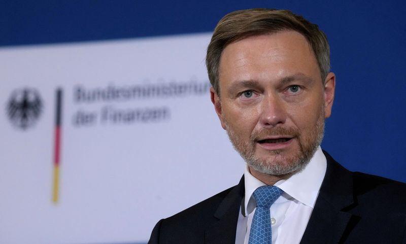 FILE PHOTO: German Finance Minister Christian Lindner attends a news