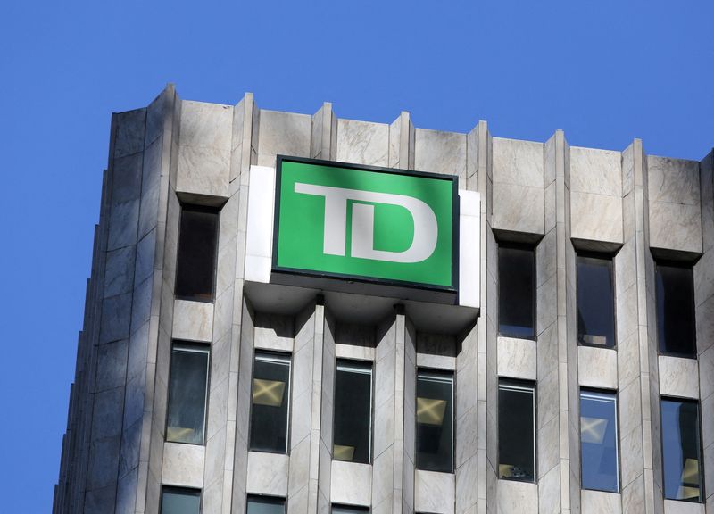 FILE PHOTO: The Toronto Dominion (TD) bank logo is seen