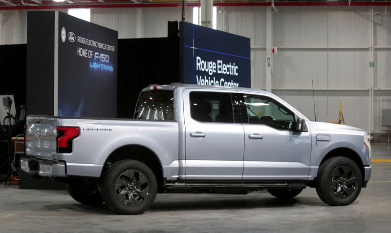 FILE PHOTO: FILE PHOTO: Ford Motors pre-production all-electric F-150 Lightning