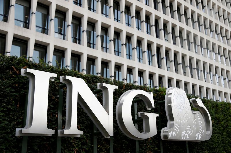 FILE PHOTO: The logo of ING bank is pictured at