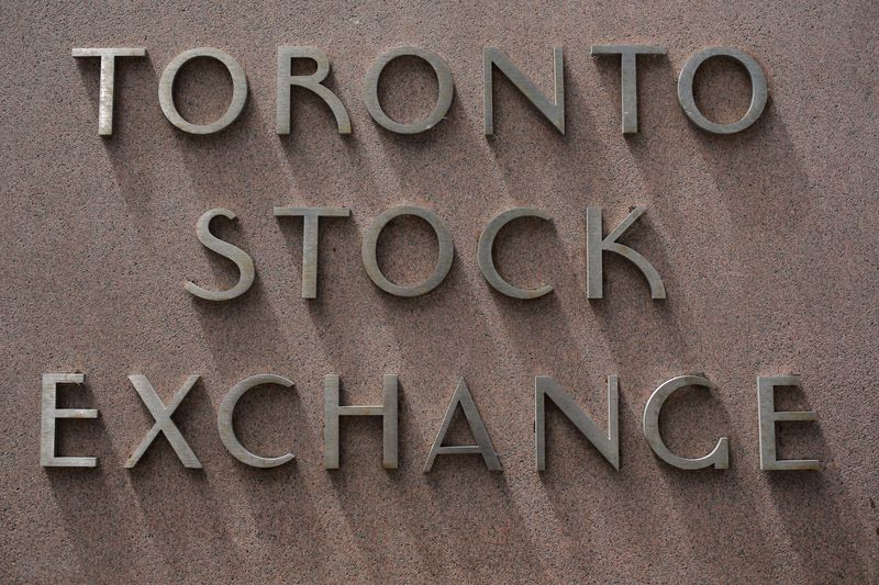 The Toronto Stock Exchange sing is seen in Toronto