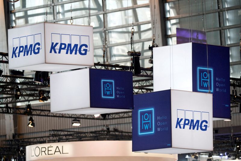 FILE PHOTO: The logo of KPMG, a professional service company