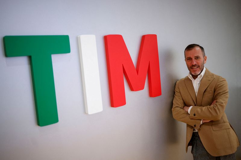 FILE PHOTO: TIM General Manager Pietro Labriola poses for a