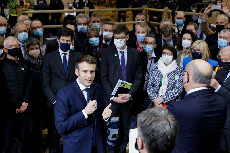 FILE PHOTO: France’s President Emmanuel Macron visits Paris International Agricultural