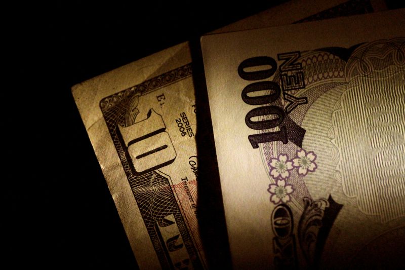 FILE PHOTO: Illustration photo of Japan Yen and U.S. Dollar