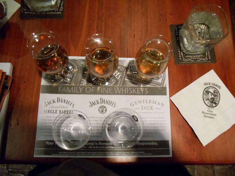 FILE PHOTO: A Whiskey tasting station is seen at the