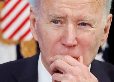 FILE PHOTO: U.S. President Biden holds virtual meeting with business
