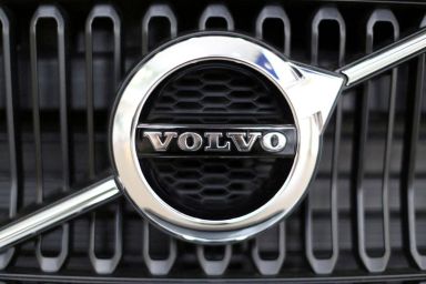 FILE PHOTO: FILE PHOTO: The logo of Volvo is seen