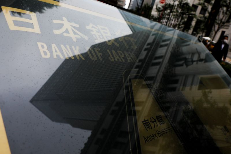 A view of signage outside the headquarters of Bank of