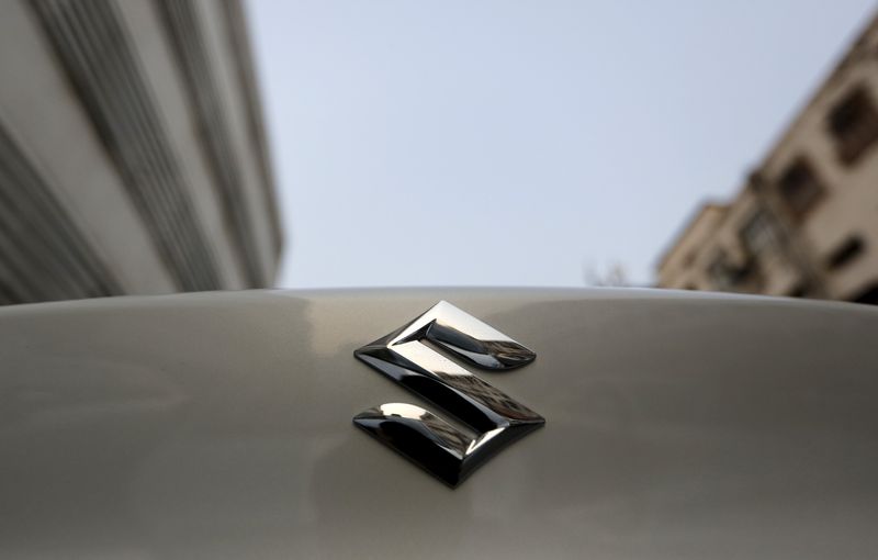 The logo of Maruti Suzuki India Limited is pictured on