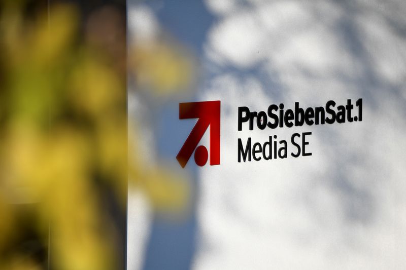 The logo of German media company ProSiebenSat.1 is seen in