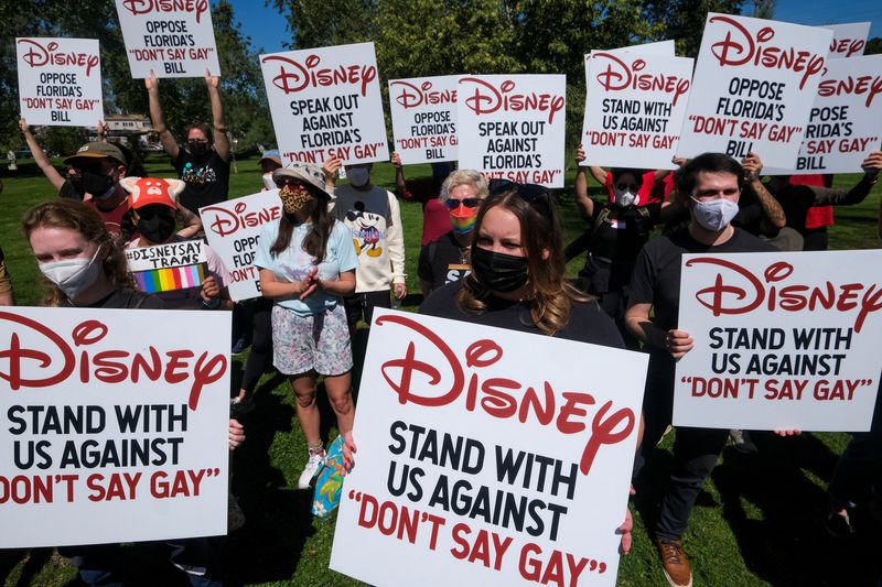 Disney employees protest against Florida’s “Don’t Say Gay” bill