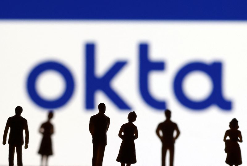 Illustration shows Okta logo