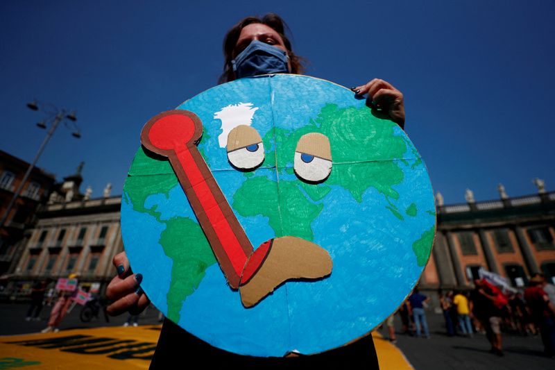 FILE PHOTO: Climate activists protest demanding action as G20 ministers