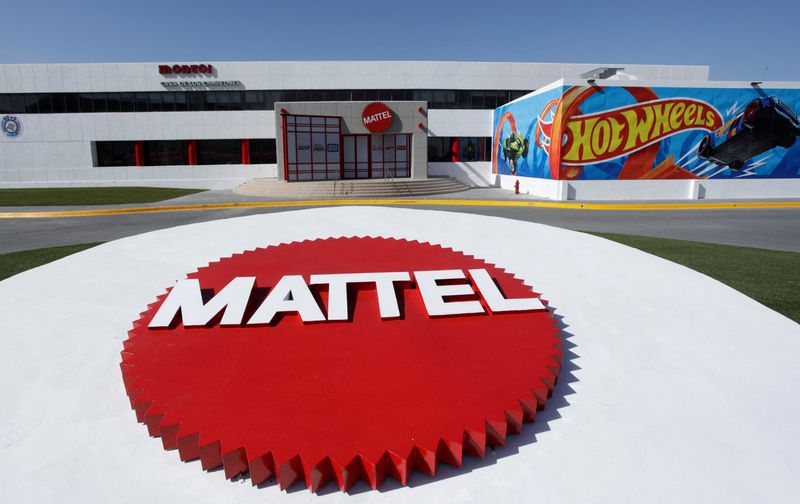 FILE PHOTO: The Mattel company logo is pictured at the