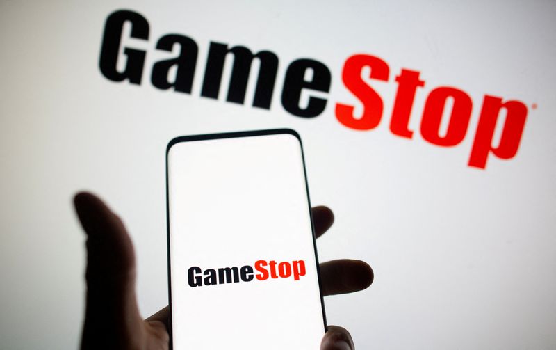 FILE PHOTO: GameStop logo is seen in this illustration