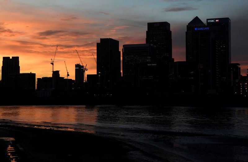 FILE PHOTO: The Canary Wharf business district is seen at