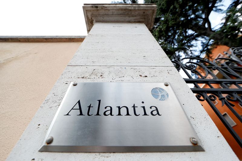 FILE PHOTO: A logo of the Atlantia Group is seen