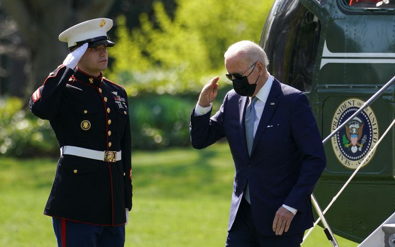 U.S. President Joe Biden returns to the White House in