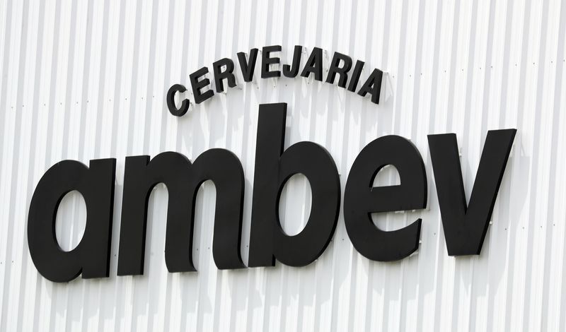 The AmBev (Companhia de Bebidas das Americas) logo is pictured