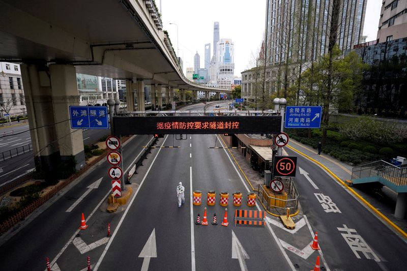 FILE PHOTO: COVID-19 lockdown in Shanghai