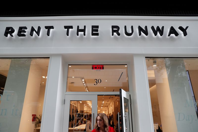 The Rent The Runway store, an online subscription service for