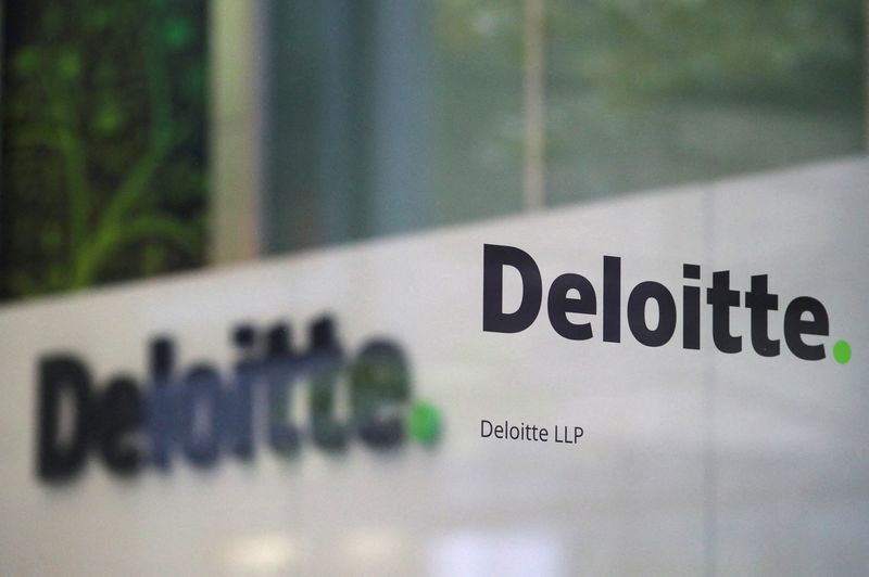 FILE PHOTO: Offices of Deloitte are seen in London