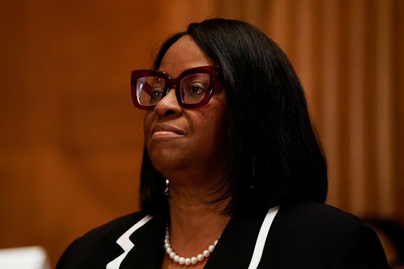 FILE PHOTO: Reta Jo Lewis testifies before a Senate Banking