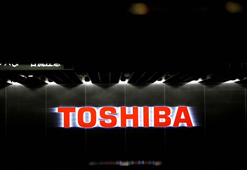 FILE PHOTO: Toshiba Corp’s is seen at the company’s facility