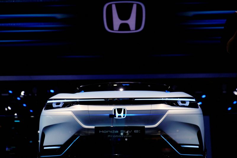 FILE PHOTO: A Honda SUV e:Prototype electric vehicle is seen