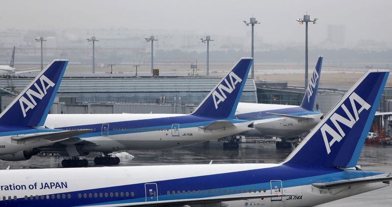 FILE PHOTO: All Nippon Airways’ planes are seen at Haneda