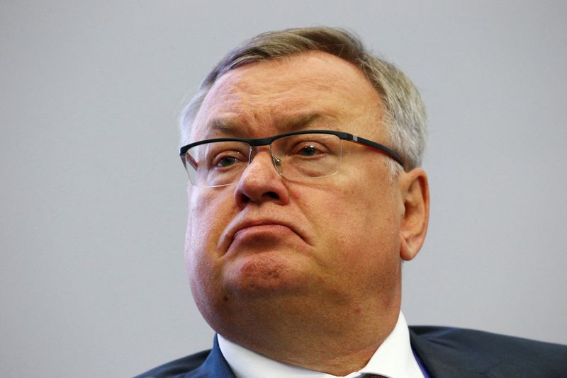 FILE PHOTO: VTB Bank Chief Executive Kostin attends St. Petersburg