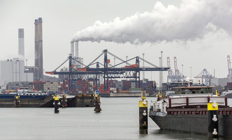 FILE PHOTO: View of a container terminal in the port