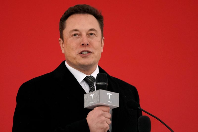 FILE PHOTO: Tesla CEO Elon Musk attends the Tesla Shanghai