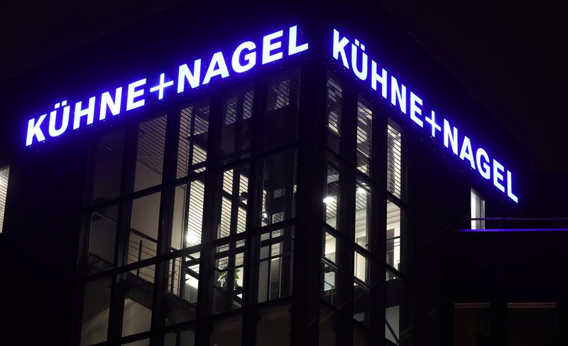 Logo of Swiss logistics group Kuehne + Nagel is seen