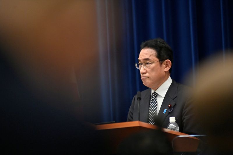 Japan’s PM Kishida attends a news conference in Tokyo