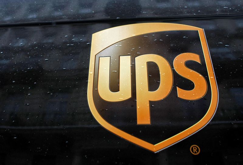 FILE PHOTO: A United Parcel Service logo is seen on