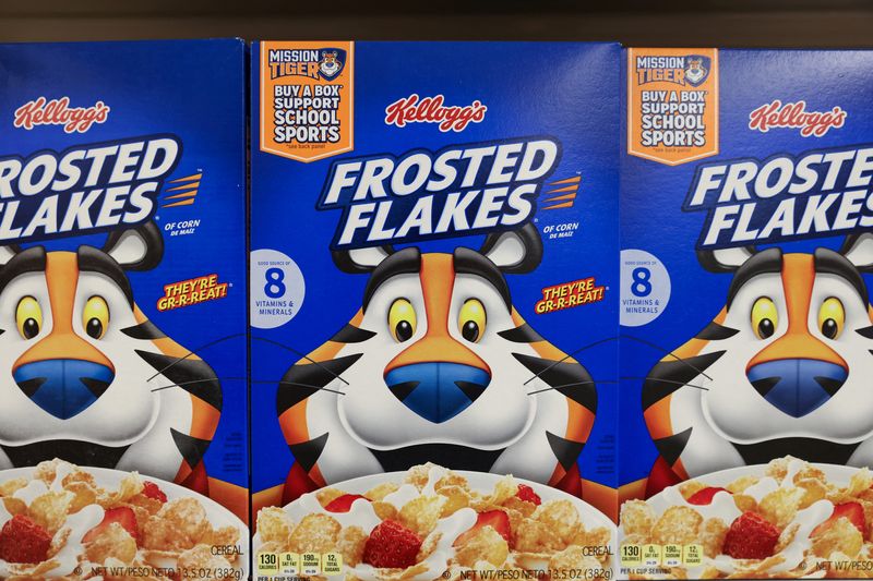 FILE PHOTO: Kellogg’s Frosted Flakes, owned by Kellogg Company, is