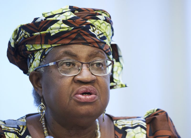FILE PHOTO: WTO director-general Ngozi Okonjo-Iweala attends a news conference