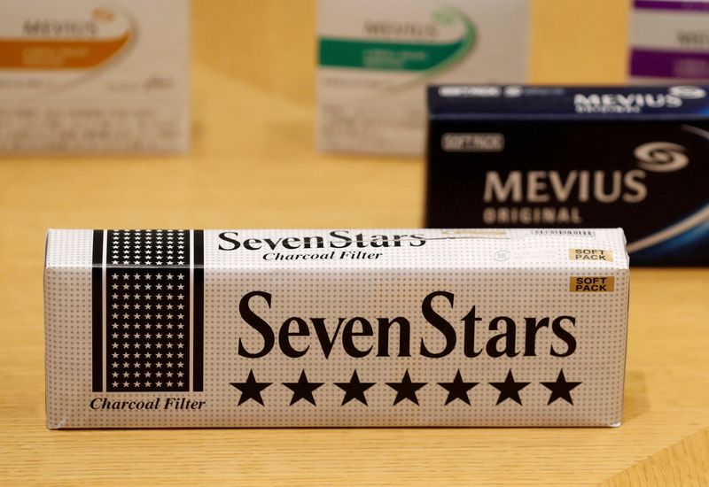 FILE PHOTO: Japan Tobacco’s cigarette products are pictured  in