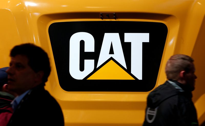 FILE PHOTO: Caterpillar logo is pictured at the ‘Bauma’ Trade