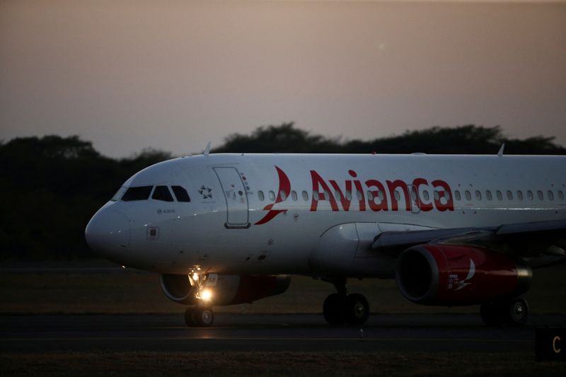 FILE PHOTO: An Avianca Airlines plane prepares to take off
