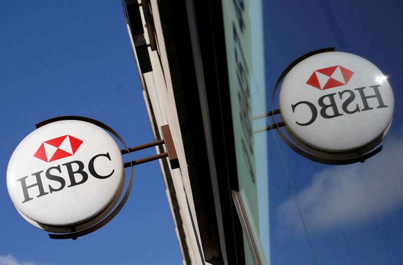 FILE PHOTO: A branch of HSBC bank is seen in