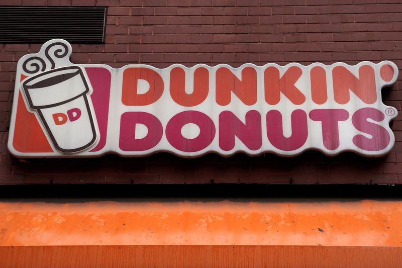 FILE PHOTO: A Dunkin’ Donuts logo is pictured