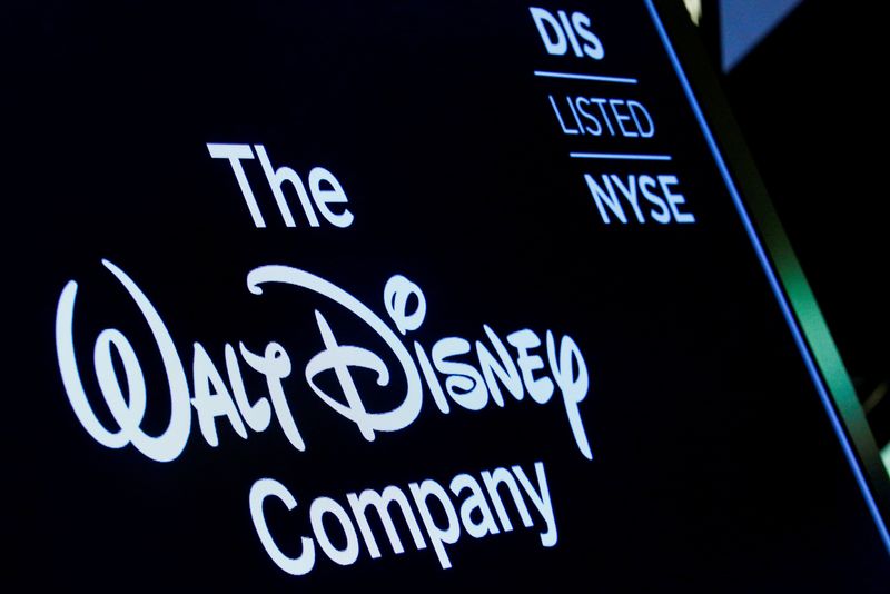 A screen shows the trading info for The Walt Disney