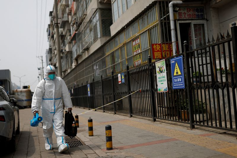 FILE PHOTO: COVID-19 outbreak in Beijing