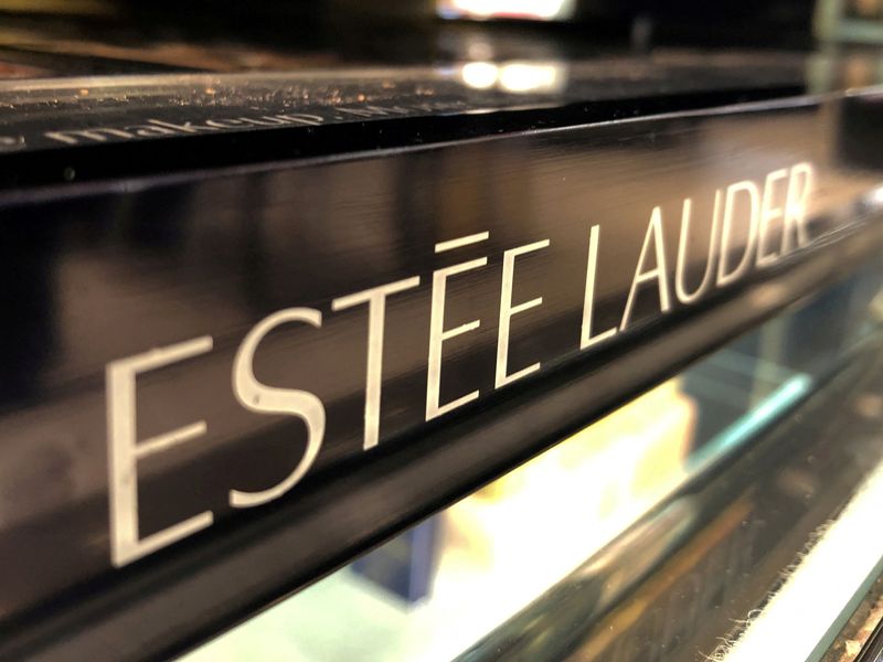 FILE PHOTO: An Estee Lauder cosmetics counter is seen in