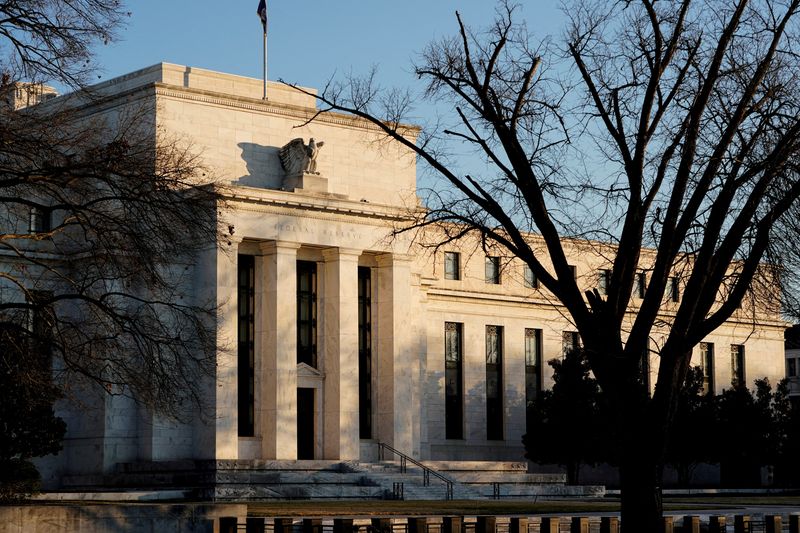 FILE PHOTO: The Federal Reserve building is seen in Washington,